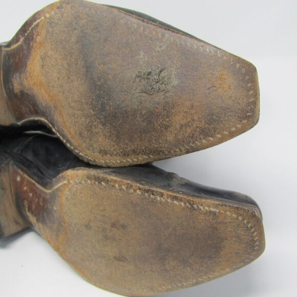 Vintage Acme Boots 1950\'s era Men\'s Size 7.5 PeeWee Cowboy Inlay Leather Shorty main image 9